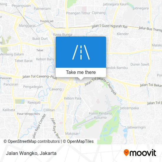Jalan Wangko map