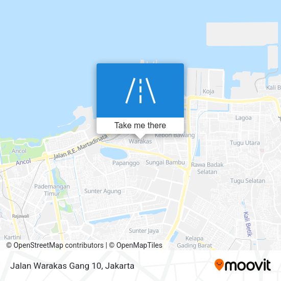 Jalan Warakas Gang 10 map