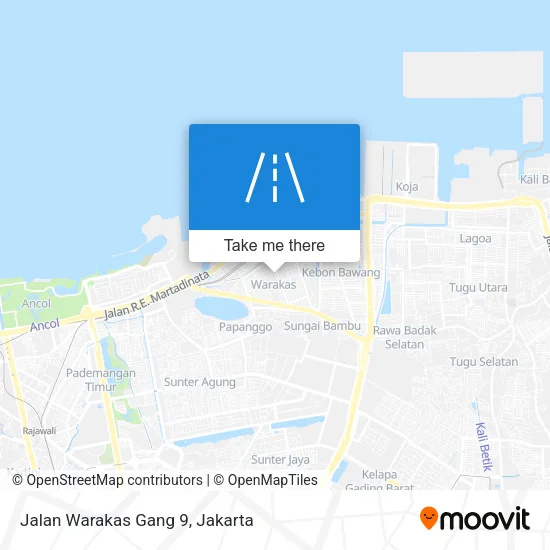 Jalan Warakas Gang 9 map