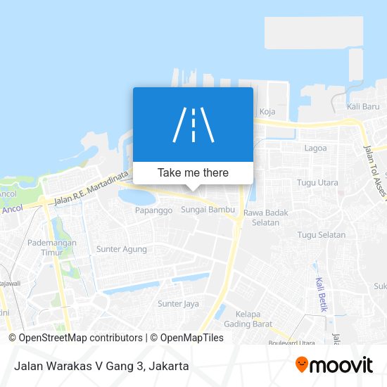 Jalan Warakas V Gang 3 map