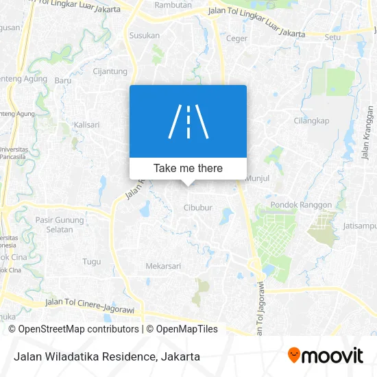 Jalan Wiladatika Residence map