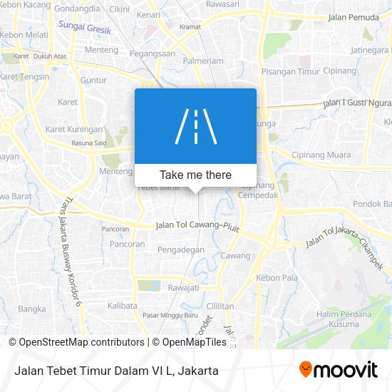 Jalan Tebet Timur Dalam VI L map