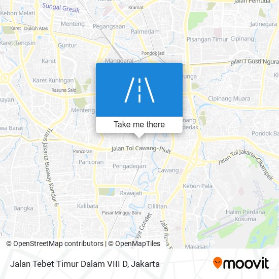 Jalan Tebet Timur Dalam VIII D map