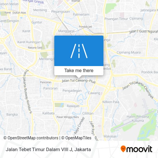 Jalan Tebet Timur Dalam VIII J map