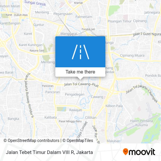 Jalan Tebet Timur Dalam VIII R map