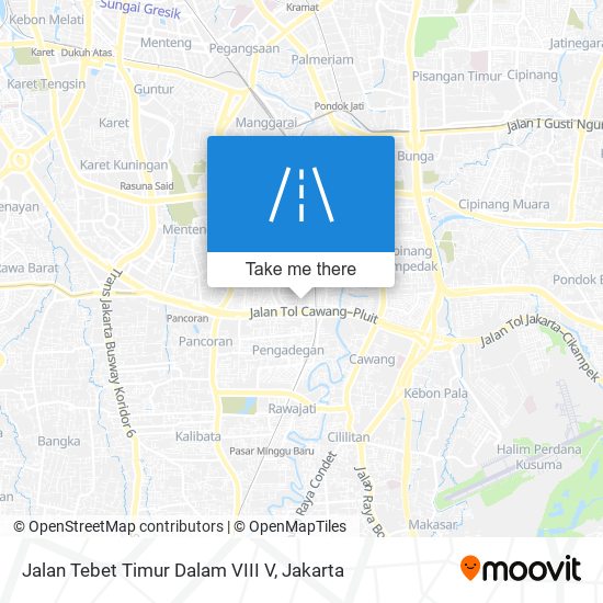 Jalan Tebet Timur Dalam VIII V map