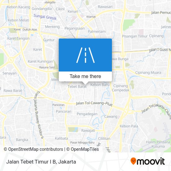 Jalan Tebet Timur I B map
