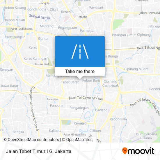 Jalan Tebet Timur I G map