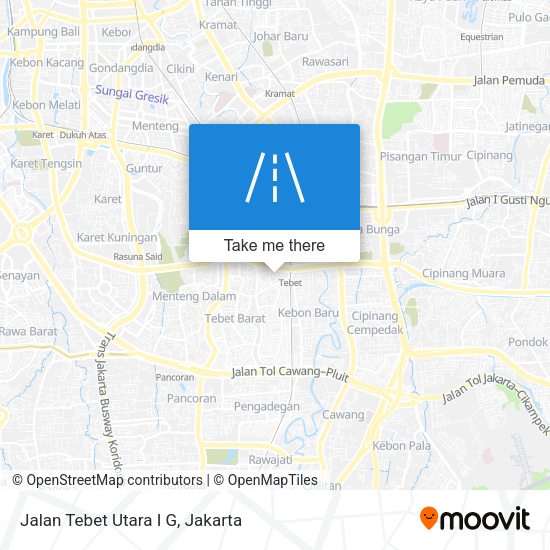 Jalan Tebet Utara I G map