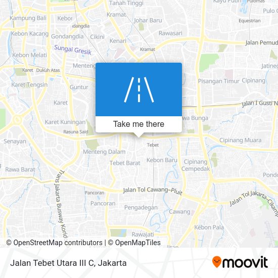 Jalan Tebet Utara III C map