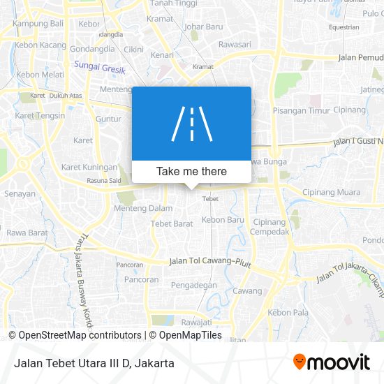 Jalan Tebet Utara III D map
