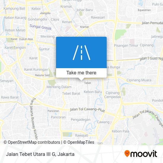 Jalan Tebet Utara III G map