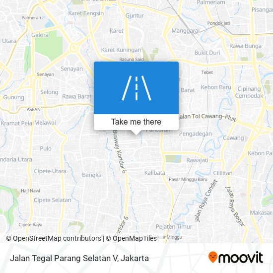 Jalan Tegal Parang Selatan V map