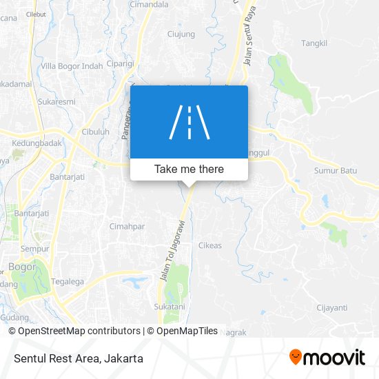 Sentul Rest Area map