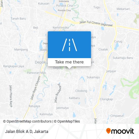 Jalan Blok A D map