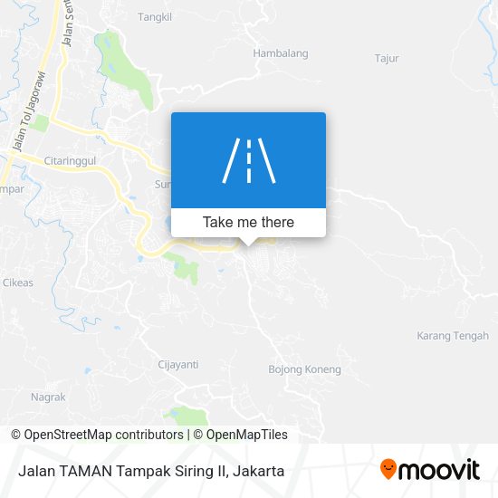 Jalan TAMAN Tampak Siring II map