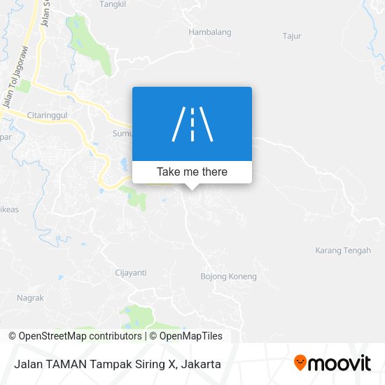 Jalan TAMAN Tampak Siring X map