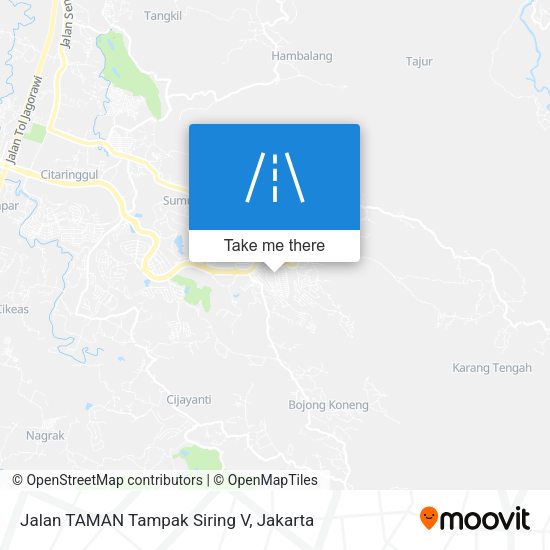 Jalan TAMAN Tampak Siring V map