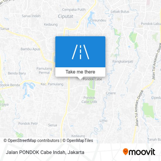 Jalan PONDOK Cabe Indah map