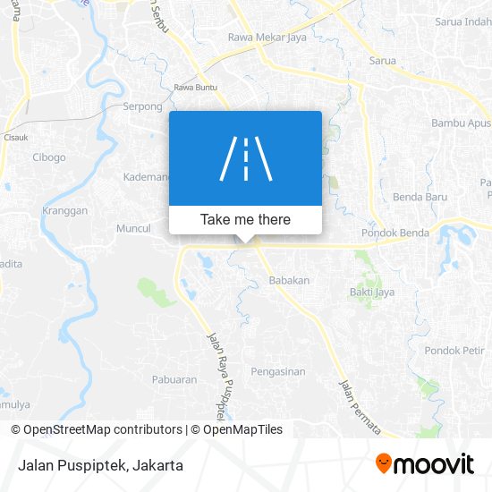 Jalan Puspiptek map