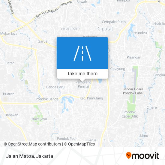 Jalan Matoa map