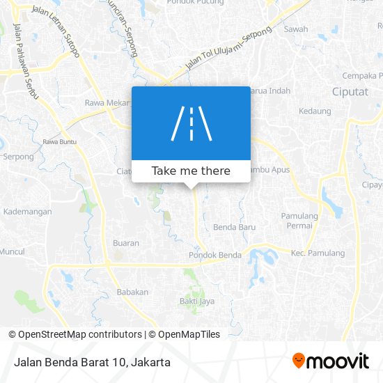 Jalan Benda Barat 10 map