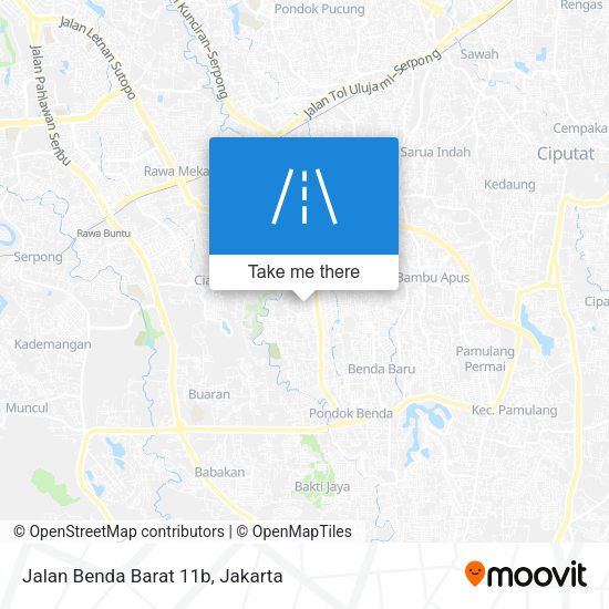 Jalan Benda Barat 11b map