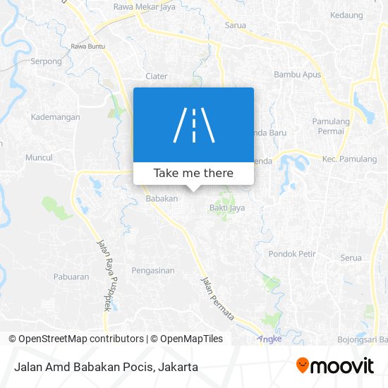 Jalan Amd Babakan Pocis map