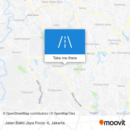 Jalan Bakti Jaya Pocis -6 map