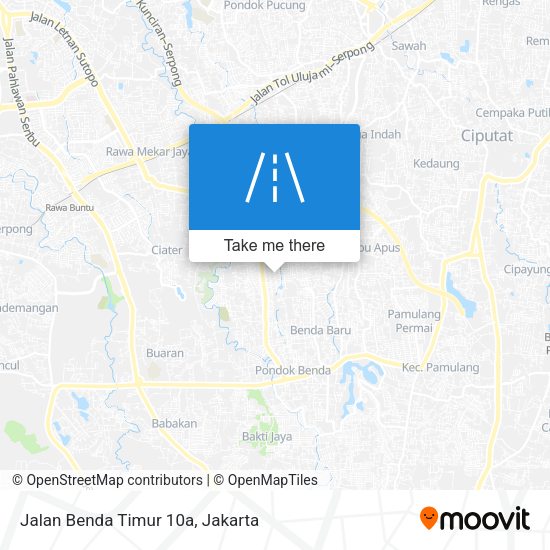Jalan Benda Timur 10a map