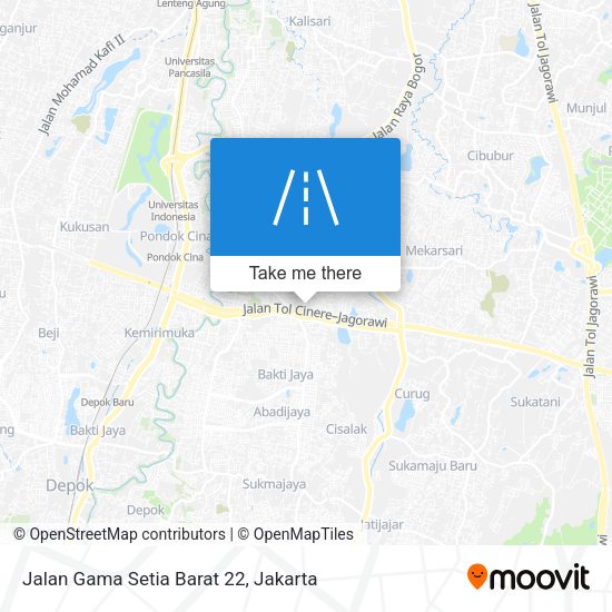 Jalan Gama Setia Barat 22 map