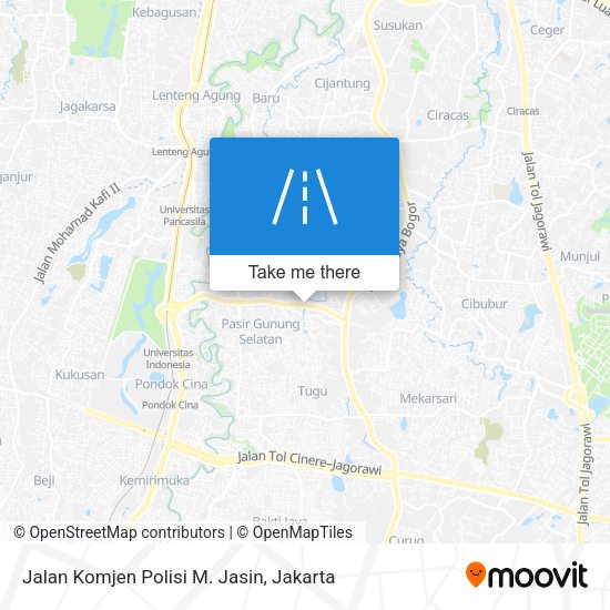 Jalan Komjen Polisi M. Jasin map