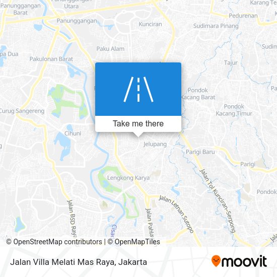 Jalan Villa Melati Mas Raya map