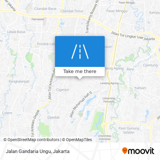 Jalan Gandaria Ungu map