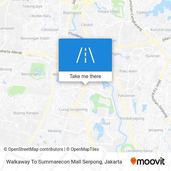 Walkaway To Summarecon Mall Serpong map