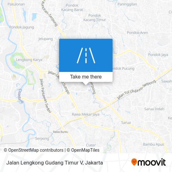 Jalan Lengkong Gudang Timur V map