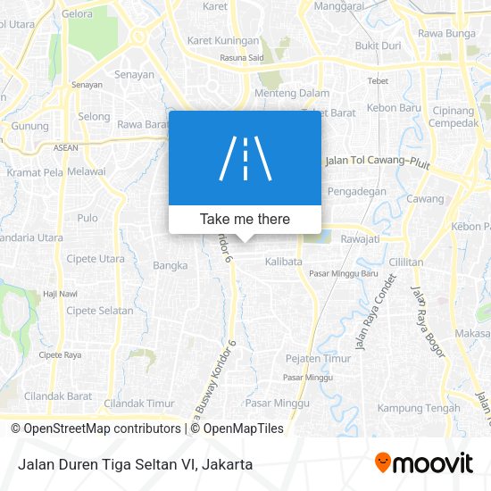 Jalan Duren Tiga Seltan VI map