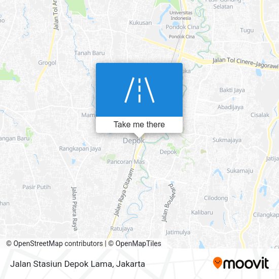 Jalan Stasiun Depok Lama map