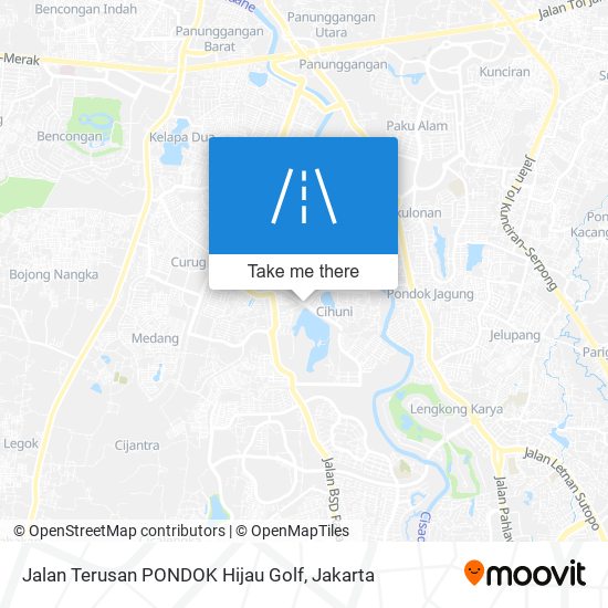 Jalan Terusan PONDOK Hijau Golf map