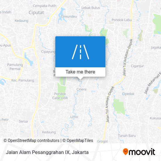 Jalan Alam Pesanggrahan IX map