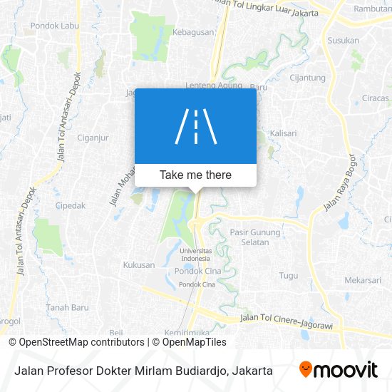 Jalan Profesor Dokter Mirlam Budiardjo map