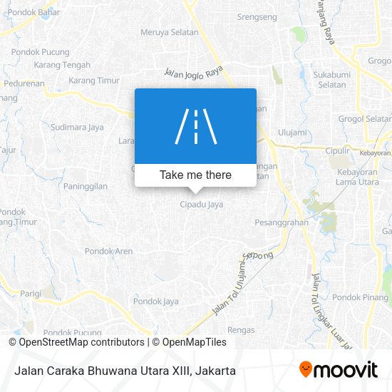 Jalan Caraka Bhuwana Utara XIII map