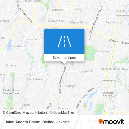 Jalan Andara Dalam Kavling map