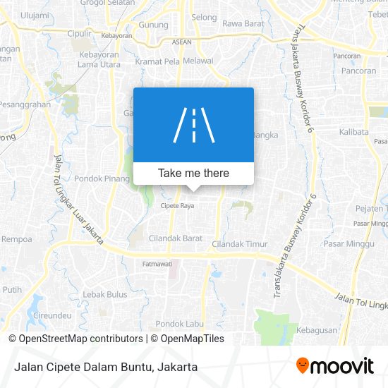 Jalan Cipete Dalam Buntu map