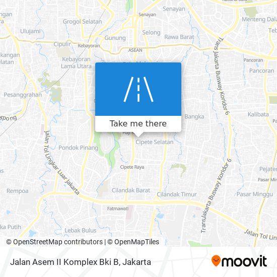 Jalan Asem II Komplex Bki B map