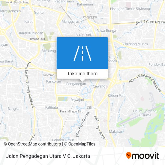 Jalan Pengadegan Utara V C map