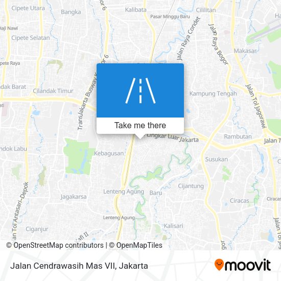 Jalan Cendrawasih Mas VII map