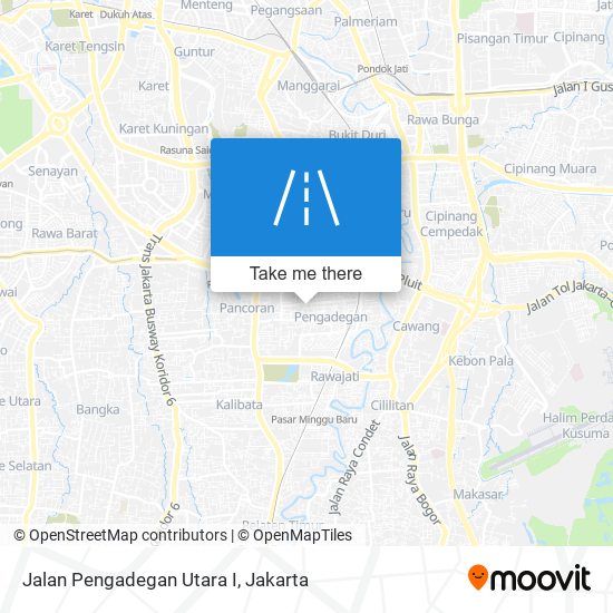 Jalan Pengadegan Utara I map