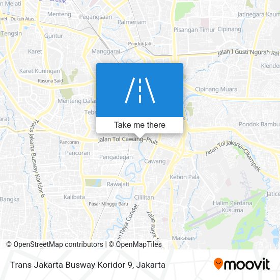 Trans Jakarta Busway Koridor 9 map
