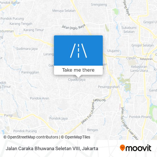 Jalan Caraka Bhuwana Seletan VIII map